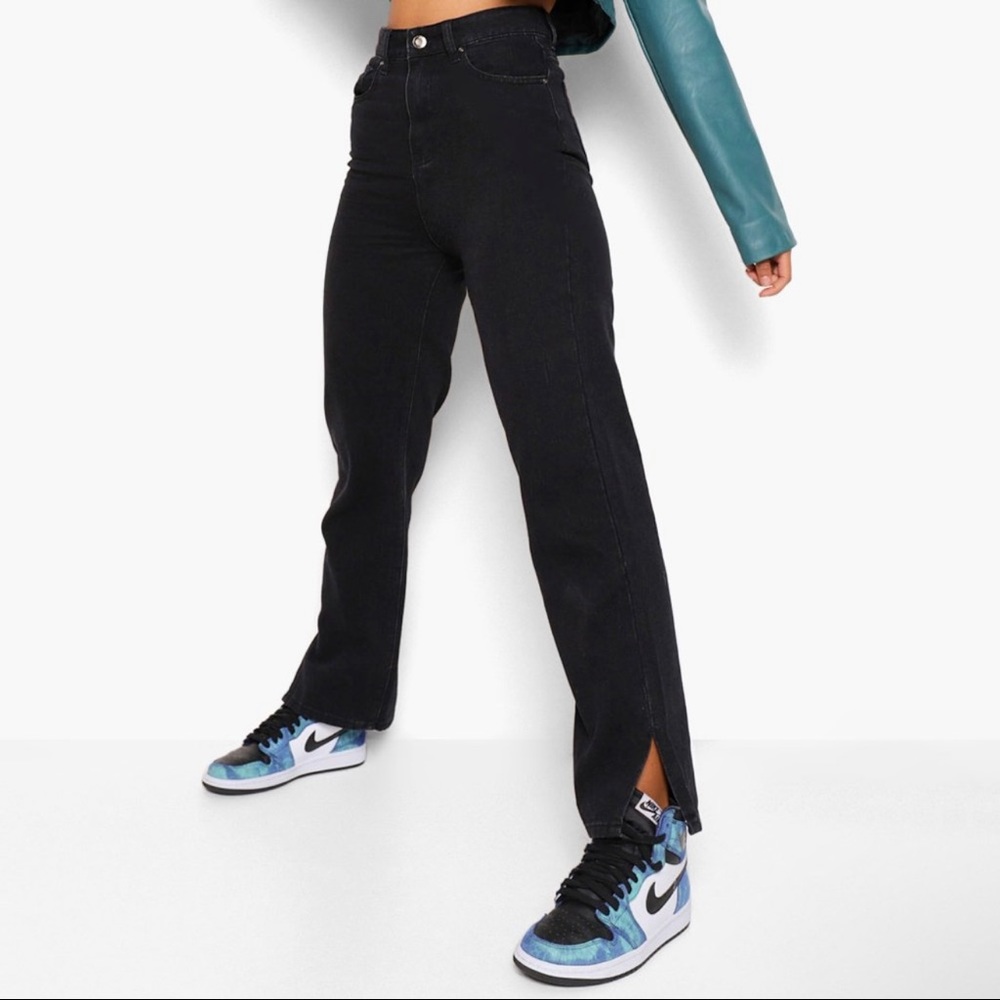 NEVER WORN Boohoo Split Hem Jeans